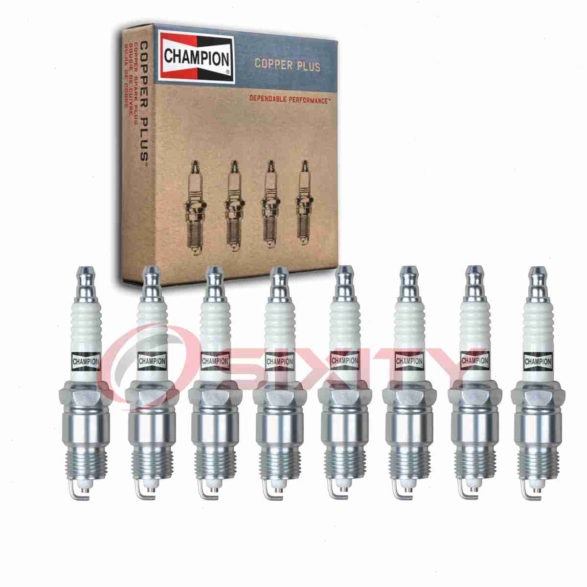 8 pc Champion Copper Plus Spark Plugs for 1972-1976 Ford Gran Torino 5.8L mf