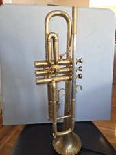 Selmer 24B trumpet, v1956, serial 18,256, raw brass, original/very good cond.