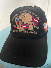 USA 250th Anniversary 1776-2026 Black Graphic...