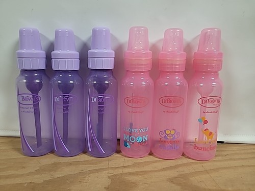 Dr. Brown's Natural Flow Anti Colic Bottles - Prints - 8 oz - 6 Total