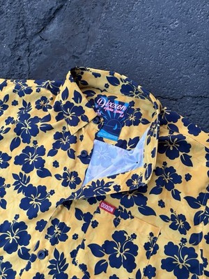 Dixxon Flannel Co Hawaiian Short Sleeve Shirt D-Lite Aloha Series Black/YellowXL