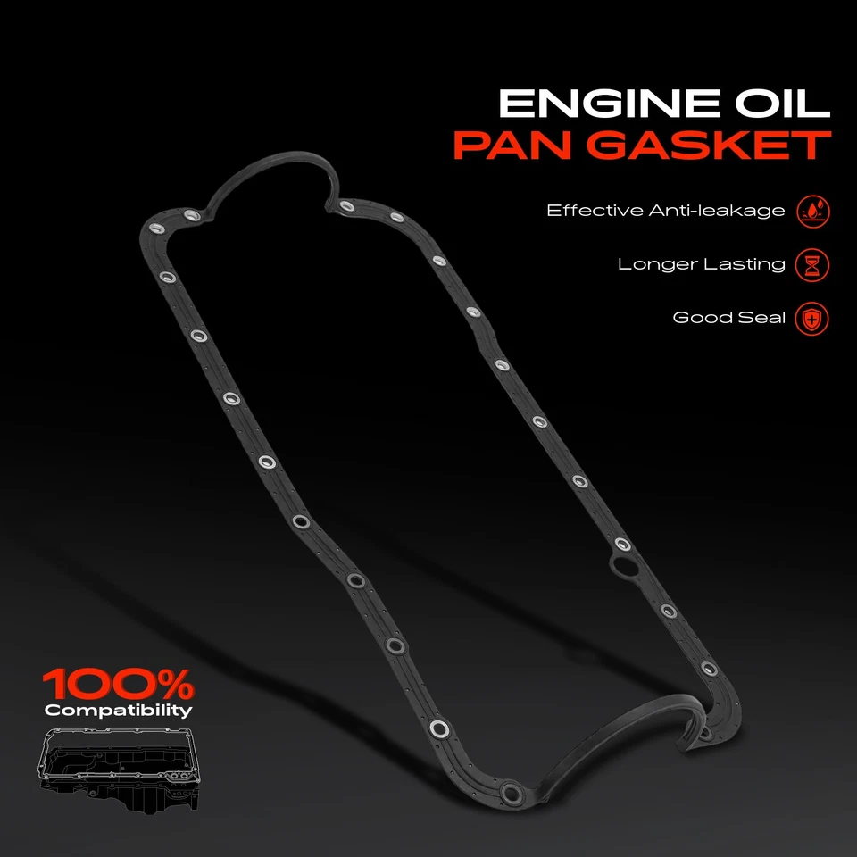 Junta de cárter de aceite de motor para Ford F-150 F-250 F-350 Mustang E-150 Econoline 5,8 L Foto 3 de 4