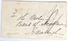 Malta británica--Cajero, Banco de Escocia, Edimburgo, Reino Unido/Envoltura/1 chelín./1844