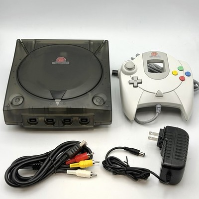 Sega Dreamcast Transparent Black Region Free Console Set W/ Controller DREAMPSU