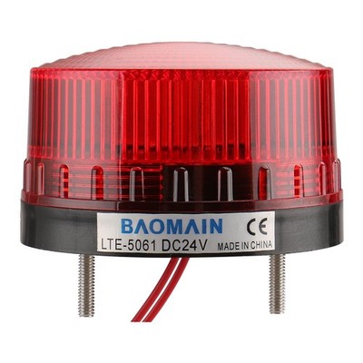 Industrial Signal Round Red Warning Light Strobe Warning lamp LTE-5061 DC 24V...