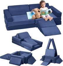 Divano Bambini 12pz Divano Gioco Modulare Bambini Giochi Sala Giochi Attività Blu