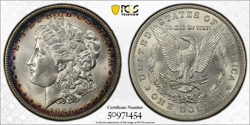 1896-O Morgan Silver Dollar $1 - PCGS Genuine UNC Detail - RARE DATE