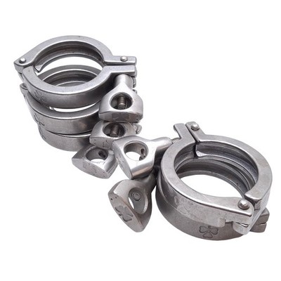 Lot of 5 Tri-Clover 211054 Stainless Steel Clamp Sanitary Fitting, Size 2in