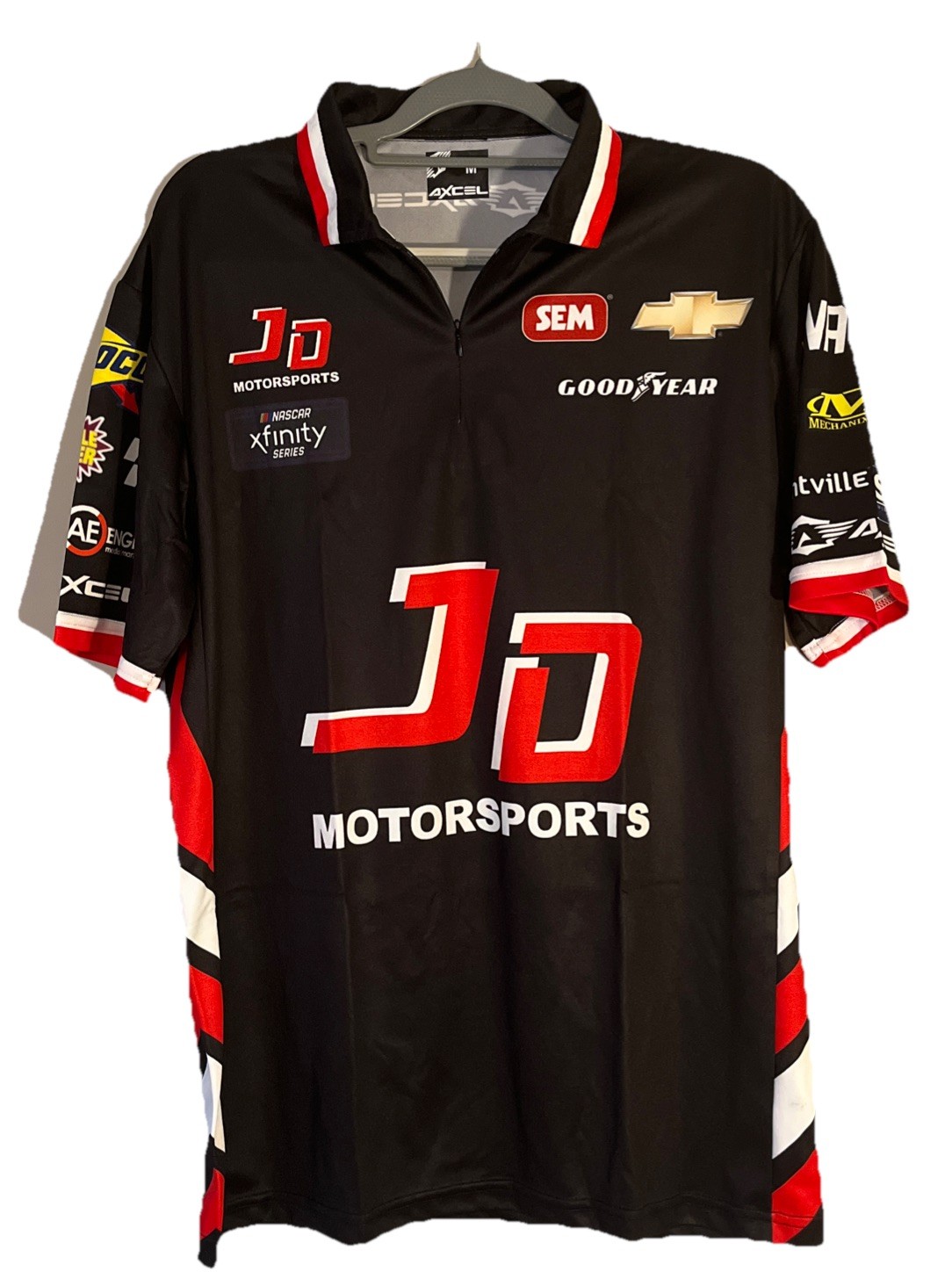 JD Motorsports Team Issued Flex Seal Pit Crew Shirt NASCAR Size M