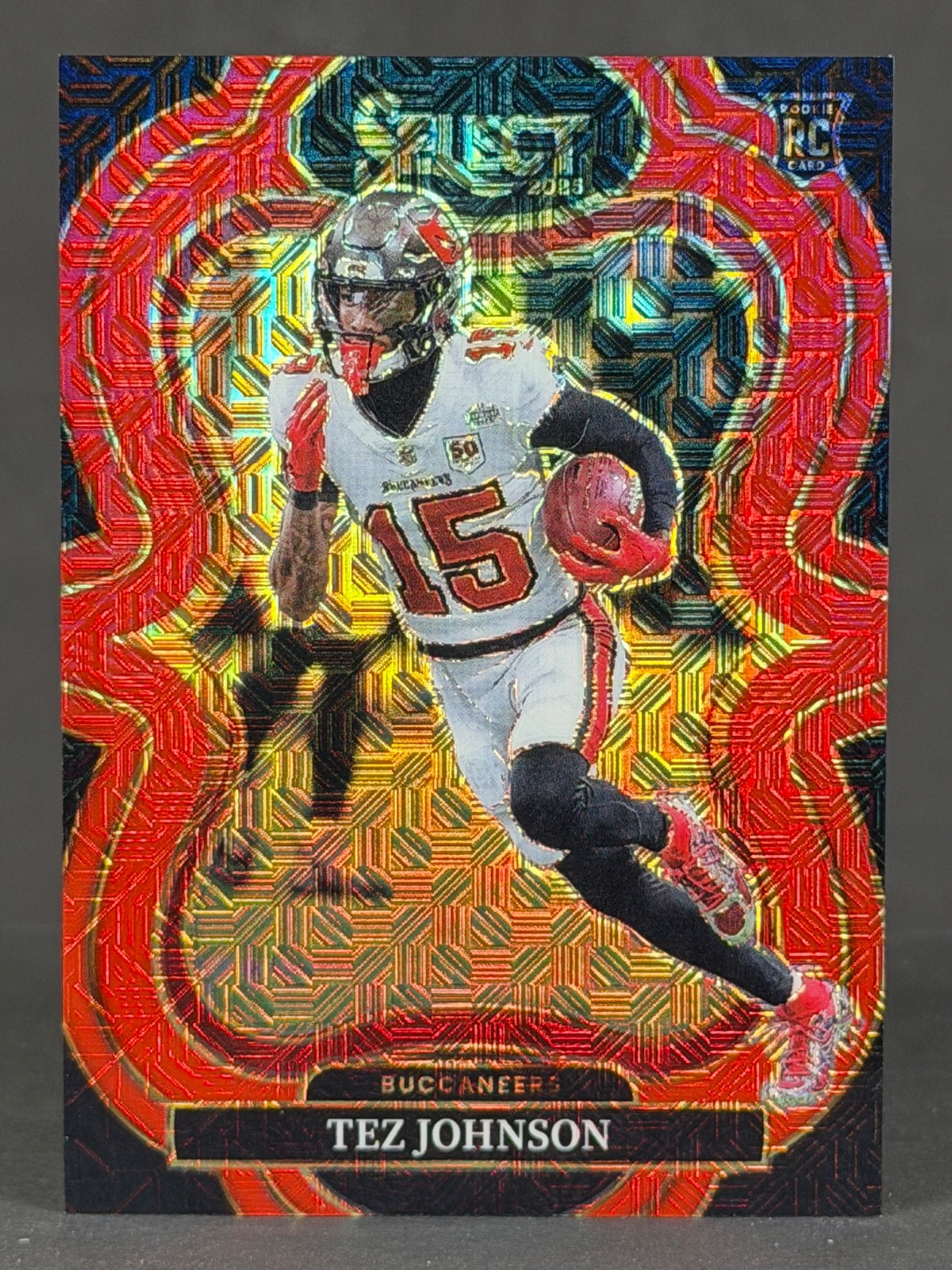 Tez Johnson 2025 Panini Select NFL RC Red /49 Suite Level Rookie Buccaneers