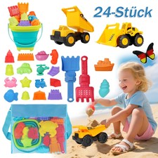 24tlg Kinder Sandspielzeug Set Sandkasten Spi...