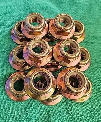 (15) Toplock Flange Nuts 3/4-10 Grade G Yellow Zinc All Metal Locking ...