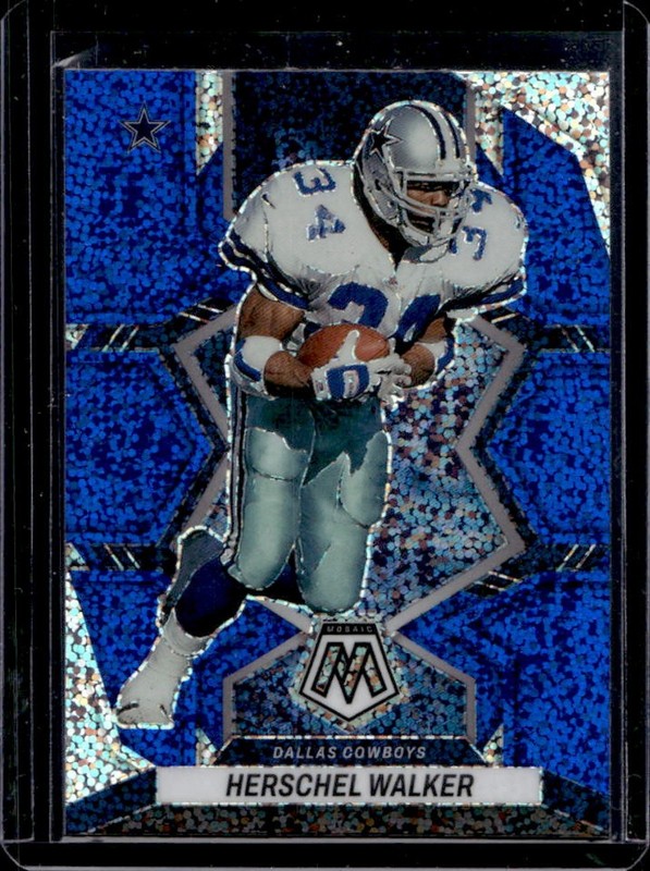 2022 Panini Mosaic Herschel Walker Sparkle Blue SP #236 Cowboys