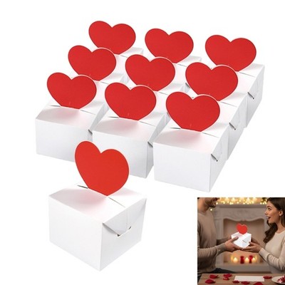10Pcs Folding Paper Gift Box Candy Chocolate Holder Box For Valentines Day