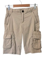 Cat Jack Boys Cargo Shorts Size 12 Khaki Beige Stretch Utility School