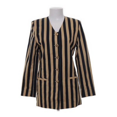 3 Suisses, Blazer, Größe: 36, Beige/Schwarz, Polyester/Viskose, Streifen #wx1