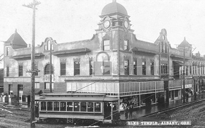 Elks Temple Trolley Car Albany Oregon OR - Reprint