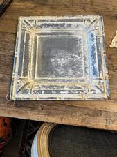 Antique 12” Ceiling Tin Fabulous Patina Great with a Cloche for Display