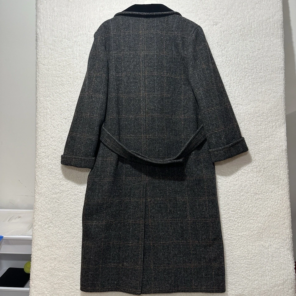 Casaco vintage J.G.HOOK xadrez cinza peito duplo 100% lã tamanho G, GG? Fabricado nos EUA - Imagem 2 de 4