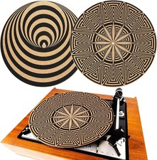 Briwooody 2 Pcs Cork Turntable Mat/3Mm Thick for Better Sound Support on 11.8 In