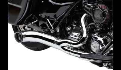 Cobra Chrome 4in 2 Into 1 Full Exhaust Muffler Harley Tri Glide Ultra finity