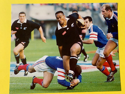 RUGBY UNION STAR ROOKIE CARD JONAH LOMU ALL BLACKS 1995 FRANZÖSISCHE AUSGABE