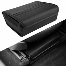 Tesla Model Y Under Seat Storage Box Organizer, Black PU Leather, 2020-2024