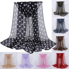 Women Ladies Long Soft Silk Chiffon Scarf Wrap Shawl Stole Pashmina Scarves  *