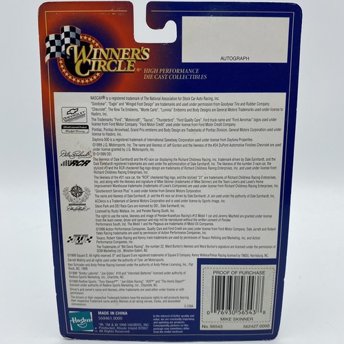 #31 MIKE SKINNER TEAM LOWES RACING 1998 JAPAN WIN CHEVY WINNERS CIRCLE 1:64 - Picture 5 of 5