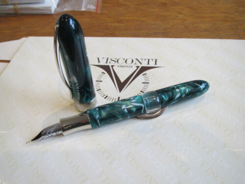 Visconti Moonlight Green LE Crescent Fill Fount pen Smartouch Tubular nib MIB - Foto 1 di 12