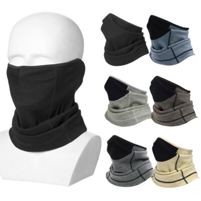 Men Women Winter Neck Gaiter Warmer Bandana Balaclava Ski Neck Face Scarf  Cover