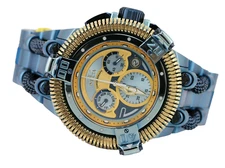 NEW INVICTA 44307 KING PYTHON SWISS RONDA Z60 CHRONOGRAPH ICE BLUE  WATCH 50MM