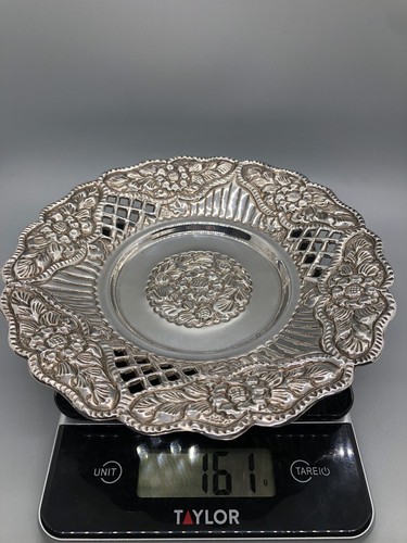 Vintage Sterlingsilber 161 g Schale/Schale 7,50 Zoll Jh. 29. Ägypten gemarkt - Bild 4 von 4