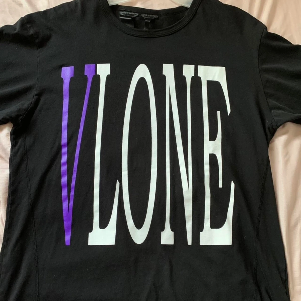 vlone black purple t shirt authentic large eBay