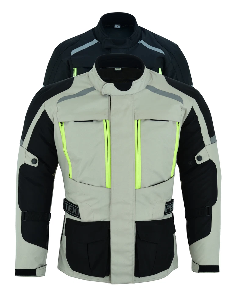 Neu Herren Motorrad Wasserdicht Cordura Textil Jacke Mit Motorrad Ce Rüstungen - Bild 2 von 4