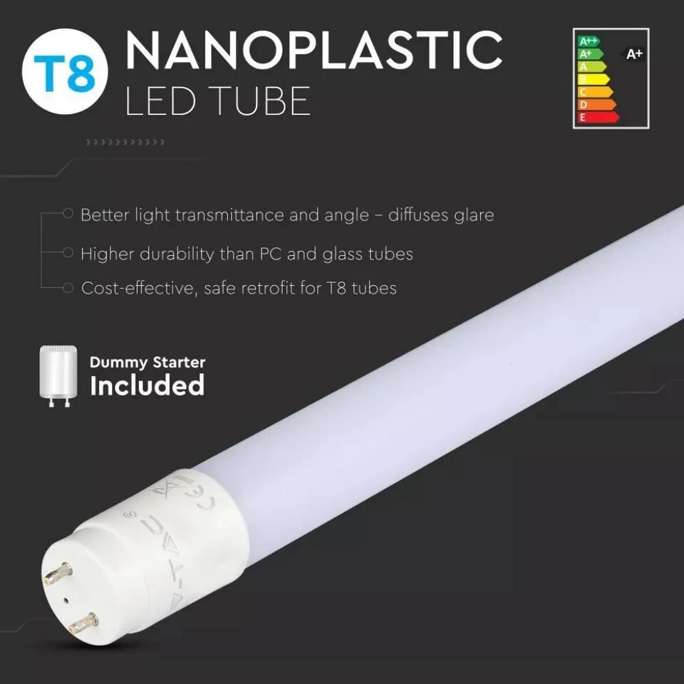 TUBO NEON LED V-TAC TUBO G13 T8 60 120 150 cm LUCE CALDA NATURALE FREDDA KIT5pz - Immagine 2 di 4