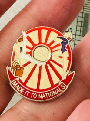 NEW GYMNASTICS Lapel Pin ~MADE IT TO NATIONALS~