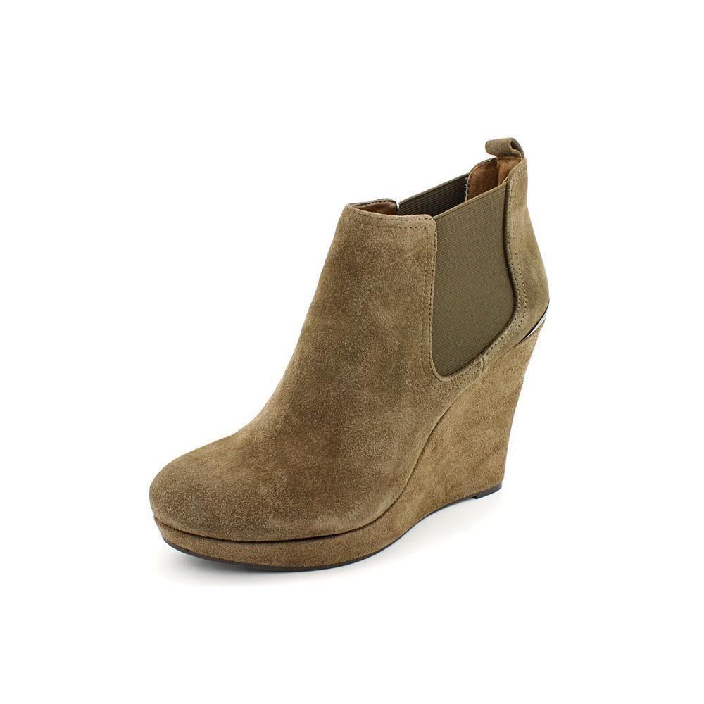 イズ New Jessica Simpson Corby 9.5 Brown REAL Suede Booties Shoes