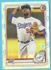 2020 Bowman First 1st Edition Baseball Josiah Gray Sky Blue Foil Refractor
