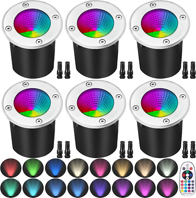 Landscape Inground Lighting,10W RGB Low Voltage Landscape Lights Color Changing