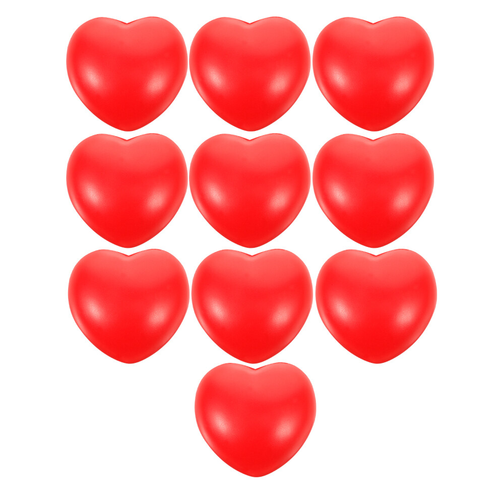MILISTEN 10 Stück Rote Herz Stressbälle - PU Knautschbälle Für Entspannung