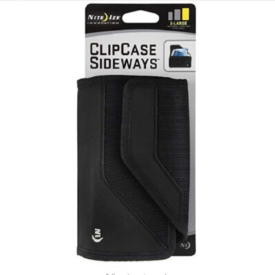 Nite Ize Clip Case Sideways Black X-Large Rugged Nylon Phone Holster w/Belt Clip