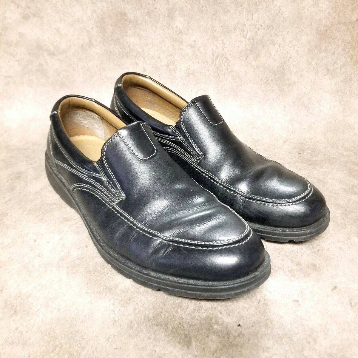 Dockers Mens Calamar 90 32784 Size 10.5 Black Leather Slip On Casual Dress Loaf