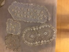 4 Spitzendeckchen,Natur