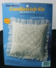Lace Edge Heart Candlewick Pillow Kit 8263 Creative Moments Vintage 1983 NEW