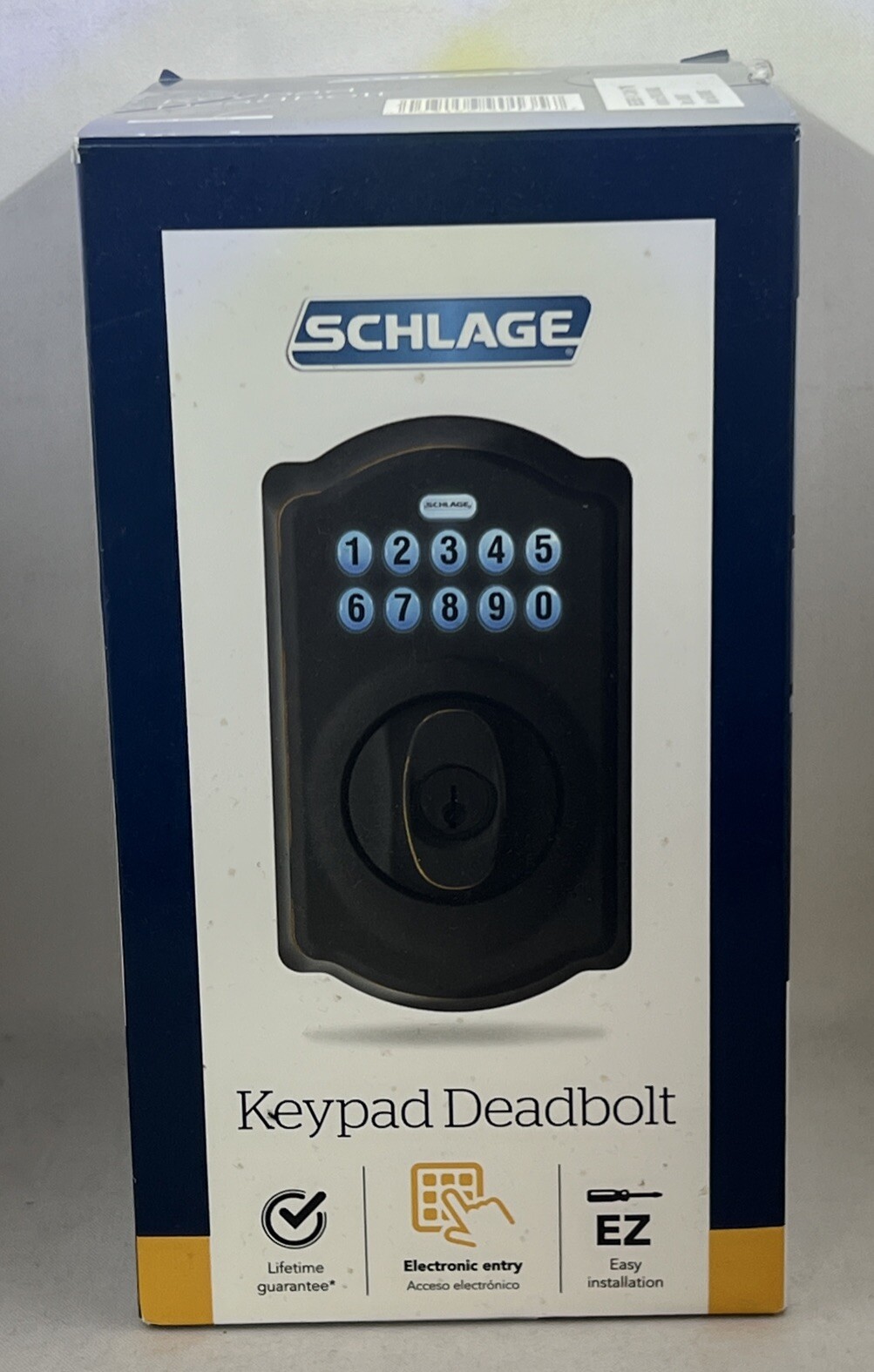 Schlage (Aged Bronze) Steel Electronic Entry, Keypad Deadbolt. Free