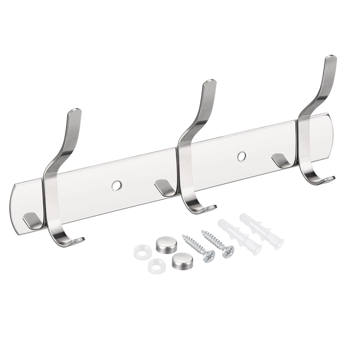 Coat Hook Rack Wall Mounted with 3 Hooks Hook Rail Wall Hangers