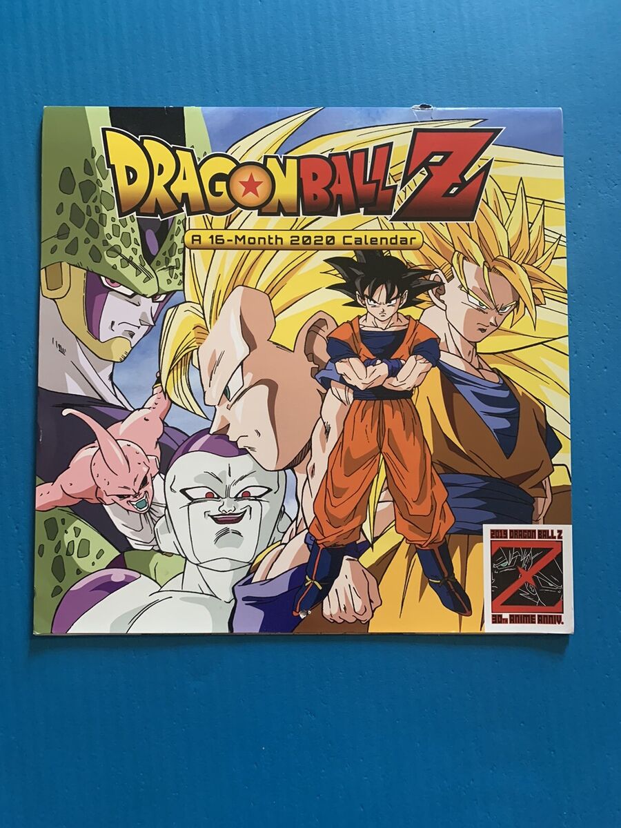 Dragon Ball Z 2020 calendar Poster LOT DBZ artwork 12” x 12 Dragon Ball Z 2020 calendar Poster LOT DBZ artwork 12” x 12