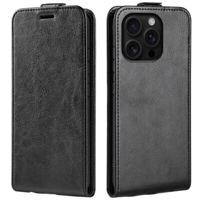 Leather Vertical Flip Wallet Case For IPhone 17 16 15 14 13 12 11 Pro Max – Card Pocket & Magnetic Closure