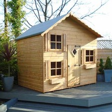 Shire Loft 8x6 2 storey Childrens Playhouse with 12mm Shiplap cladding